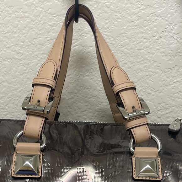 Michael Kors Grayson Mirror Metallic Bronze Medium Satchel - Picture 12 of 14